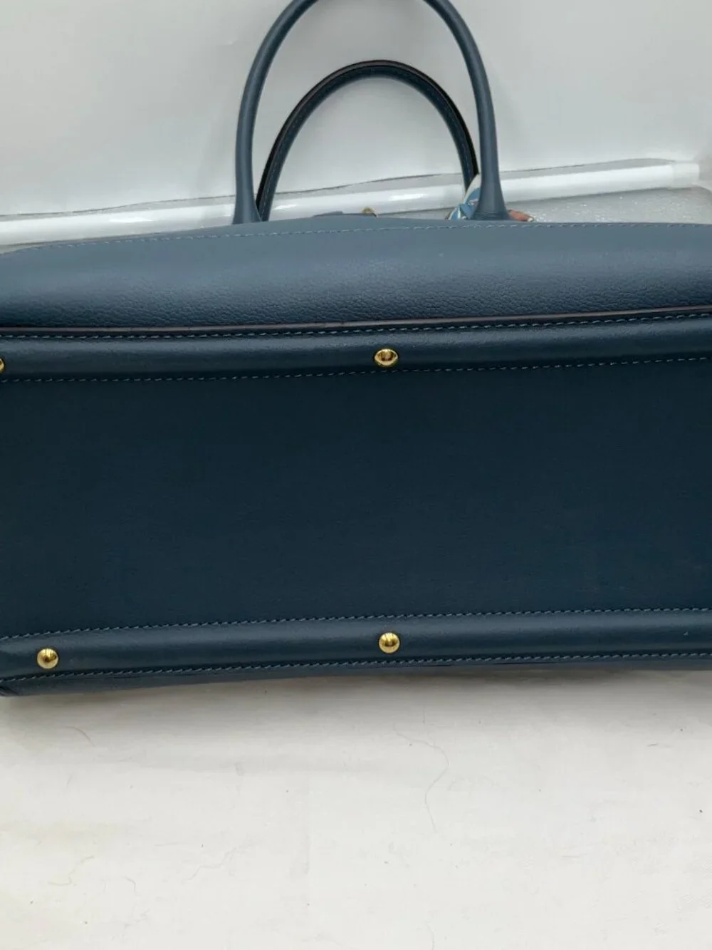 Louis Vuitton Blue Demin Leather Steamer M21249 MM Excellent Condition Receipt